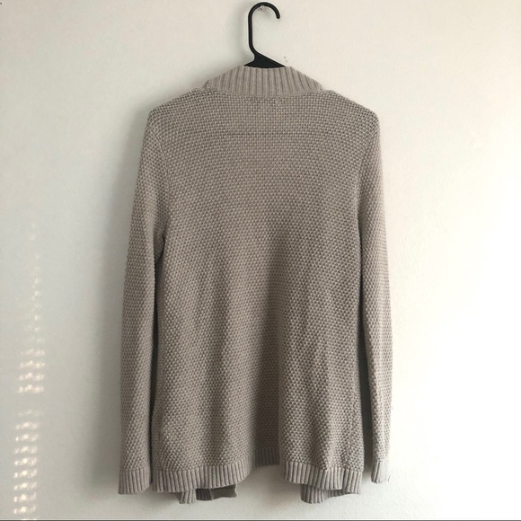 Khaki Open Knit Cardigan - Picture 6 of 8